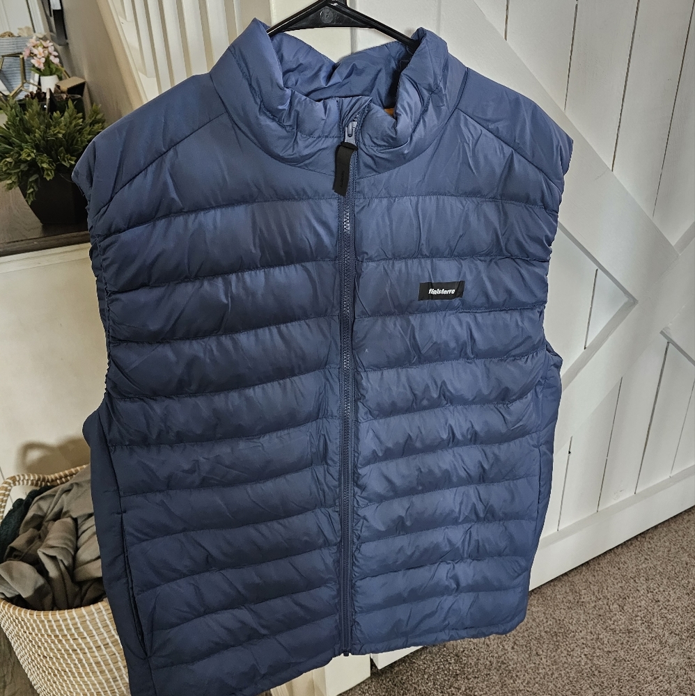 Mens Finisterre Gilet Vest Navy blue size Large